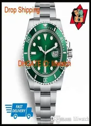 Orologio di lusso glide lock klasps gurt Herren Neue automatische Uhr Green Watches 116610LV Orologio Automatico Wristwatch Orologi DA5900717