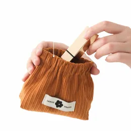 Новая мини -косметическая сумка Women Котт -макияж мешочек для красот