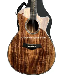 41 Zoll K24CE Solid KOA Top Natural Gloss Acoustic Gitarre Gover Tuner China Fishman Pickup Single Cutaway8110508