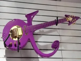 Purple Prince Symbol Guitar Tremolo Bridge Gold Hardware Abstract Rain Made9040903