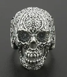 Solid 925 Sterling Silver Skull Ring Herren Biker Rock Punk Style US Size 8 bis 125717332