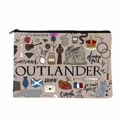 Women Outlander Retro The Rocks Make Up Bag Fi Women Cosmetics Organizer Bag na torbę do przechowywania podróży do Lady Q5d2#