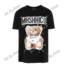 Дизайнерская футболка Moschin Tshirt Bear Tshirts Женская футболка Италия тренд бренд летняя хлопчатобумажная футболка Moschimo Moschinno Рубашка летние пары топы Moscino Женская рубашка 55