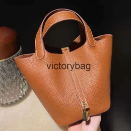 Birkinbagoriginal -Tasche voll BestQualer Luxus Helm Picotin Wachs Schloss Bag handgefertigtes Faden Highend Gemüse Korb Frauenbeutel 18 22 Litschi Getreide TC Cowide Fashio