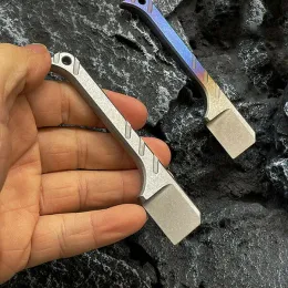 سلاسل المفاتيح متعددة الوظائف Mini Titanium Crowbar Pry Bar Bar Tool Tool keychain edc tool