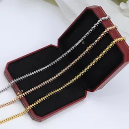 Luxury Pendant Necklace Top Quality Clash De Ca Brand Designer Rivet Movable Charm Chain Choker For Women Jewelry With Box Party Gift