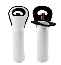 Sublimation Wine Bottle Handle Bag Party Favore Neoprene Can Koozies Blank Bianco PROMOZIONE DI REGUITO DI RAGGIO DI RAGGIORE SEIFINITO FO5868746