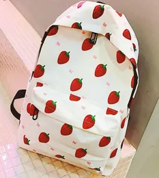 Strawberry backpack Nice berries day pack Fruit girl school bag Leisure packsack Quality rucksack Sport schoolbag Outdoor daypack1272978