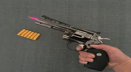 Revolver Python Tipo de metal do tipo metal Tipo de pistola inflável à prova de vento Ornamentos claros ornamentos personalizados 357 Gun Li1778771