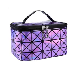 Fashion Women039s Purple Pu in pelle sacche di cosmetica Organizzatore di campeggio cosmetico Necessarie Nuova 5582592