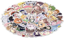 50pcsset plakat Małe wodoodporne naklejki na deskorolkę Śliczne kreskówkowe role anime do notebooka laptop butelka Kompera