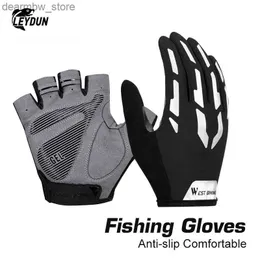 Cykelhandskar YDUN Rctive Fishing Gloves Breatab Summer Anti Slip Gel Pad Kort halv fingercykelhandskar Utomhus Sportsmän tack L48