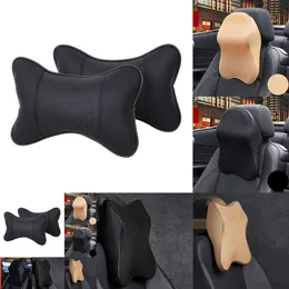 2024 2024 Car Neck Headrest Pillow Auto Seat Chair Memory Foam Head For Driving Road Trip Rest Sleeping Pain Relief Restraint Pad Cushion