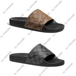 Momen och man coa ch sommar utomhus sko lyx sandaler designer flip flis glid låga topp loafers blom sandale karriär sandal toffles kvinnhotell tofflare