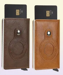 RFID CARD HOLD MEN MENETS MONETLES MOARE MALE BLACK Short Prese 2022 Small Leather Slim Wallet Mini Woolets for Air Tag883282
