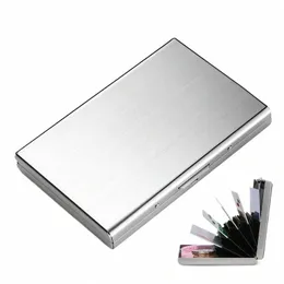 fi Aluminum Antimagnetic Card Holder Women Men Metal Credit Card Busin Card Holders Organizer Purse Wallet S7gT#