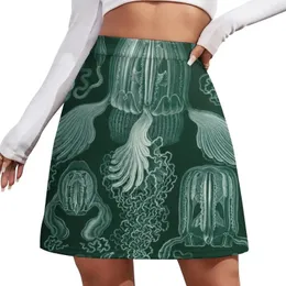 Skirts Haeckel Cubomedusae Drawing Mini Skirt Short For Women Kpop Clothes