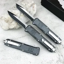 Excellent BM C07 Double Action Automatic Knife 440C Blade Zinc Alloy - Surface Carbon Fiber Coating Handle AUTO Hunting Knives Outdoor Tactical EDC TOOL 3300 3400 4850