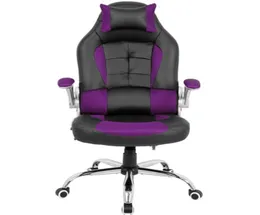 Oturma Odası Mobilyaları Modern Ergonomik Ofis Sandalye Yüksek Arka Yarış Stili Uzanma Bilgisayar Oyun Döner Oyun Koltuğu Home8413862