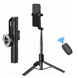 Stativ Upgarde 1300mm Magnetic Selfie Stick stativ med avlägsna magsafe -stand för iPhone 15 14 13 12 Pro Max Mobiltelefon Vertikal skytte