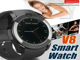 V8 Smart Watch Wristband Saat Bandı 03m Kameralı SIM IPS HD BOX16982070 ile Android Sistemi için Akıllı İzleme