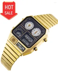 ساعة Wristwatches Humpbuck Dual Time Zone Wristwatch البقاء متصلًا على مستوى العالم بسلاسة بين المناطق التي تبيع للمسافرين و B.