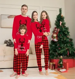 Família combinando roupas de Natal de pajamas de Natal Matching Roupfits Padre Mãe Fidros Baby Xmas Sleepwear Mommy e Família Girl Chr7914777