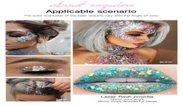 DHL Handaiyan Bronzeadores Holográficos Mermaid Glitter Sheshadow Gel Face Face líquido líquido líquido líquido Pigmentos Creme de maquiagem FES4863672