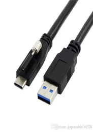 USB 31 Typec Male Locking Connector to Standard USB30男性データケーブル12m 4ft with Panel Mount Screw9696107