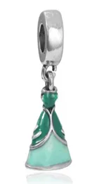 يناسب سوار الفضة الاسترليني Alier Princess Skirt Dangle Beads Charms for DIY ustore style Chair chain diy Jewelry1796477
