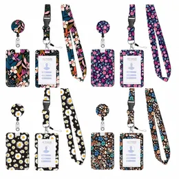 Girls Girls Fr ID Credit Bank Card Card Students Case Bus Case Lanyard Visita Casa di badge Identity Copertura Copertina Q2C8#