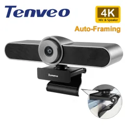 كاميرات الويب VA4K 8MP 4K WebCAM AIT Auto تأطير على 2K 124 ° FOV USB Typec مع MIC و SPEAN Broadcast Video Confer