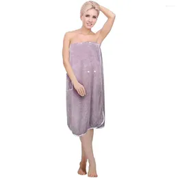 Asciugamano Sinland Super Assorbente Home Women's Wappur Wrap Doccia spa regolabile in microfibra 32inx60in 1 pacco grigio scuro