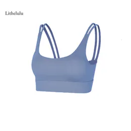 Lu Crop Allinea Donne Shockproof Summer Top Sport Bra Sleeveless Fiess Yoga Tops Training Sexy Cami S Lemon Gym Running Workout