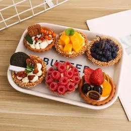 Decorative Flowers 1PC Simulation Egg Tart Food Toy Fruit Fake Cake Mango Bread Dessert Model Display