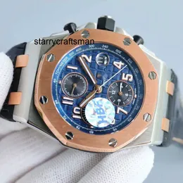 Designer -Uhren beobachten teure Offshore -APS Royal Chronograph Menwatch Automatische mechanische Supercolen Cal.3126 Gummi -Gurt Montre