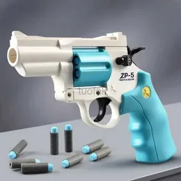 Gun Toys Manual ZP5 Revolver Pistol Soft Dart Bullet Launcher Toy Gun Gun Outdoor Game Airsoft Shooter Pistola for Boys Birthday Gift 240417