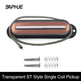Cables Transparent ST Style Single Coil Blade Pickup Fiber Base Plate 7.5K One line Pickup for ST Guitar Accessory Multi Colour