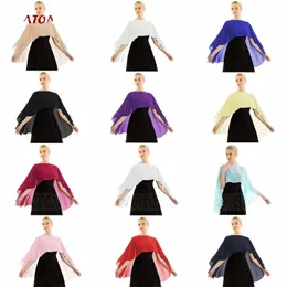 womens Wedding Accories Capes Jacket Wraps Chiff Soft Capa Shrug Bridal Kurtki Bolero Mariage Bride Evening Cover Up Shawl K75i#