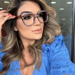 Sunglasses New Fashion Square Anti Blue Light Glasses Women Oprawki Okularowe Damskie Computer Frame Clear Reading Eyeglasses gafas Y240416