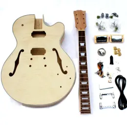 CNCによるすべてのアクセサリーを備えたケーブルプロジェクトSemi Hollow DIYエレクトリックギターキット