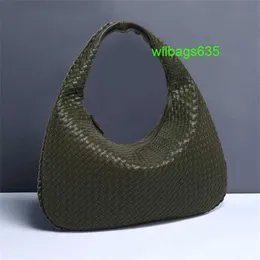 Leder Totes Bottegvvenet Hop Handtaschen 2024 Neue Crescent Womens Bag Voll handgefertigt gewebtes Handheld -Knödel -Knödel Mode und vielseitig E haben Logo HBS077