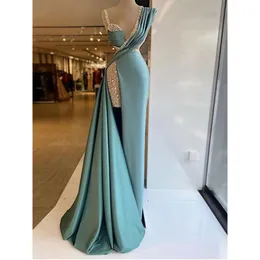 Seersints Mermaid Prom платья v Neck Dubai Glitter Robe de Soiree Arabic Evening Dress Женские платья для вечеринок