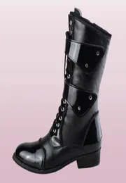 Новый дизайн Fashion Tide Mid Half Boots для мужчин кружек с Buckle Motorcycle Boot Man одеванием кожи ковбоя PU Martin Boot S2176462