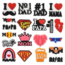 Father's ,Mother's Dad Shoe Charms Decoration Accessories Fit for Bracelet Wristband Boys Girls Kids Adults