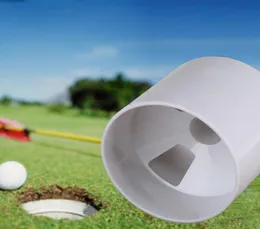 Whole New Golf Training Aids White Plastic Backyard Practice Golf Hole Pole Cup Flag Stick Putting Green Flagstick7392378