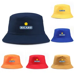 Fashion Cap Ricard Bob Bucket Sun Summer Hats für Frauen Männer Designer Fisherman Caps Bonnet Chapeau Panama Hut 240416