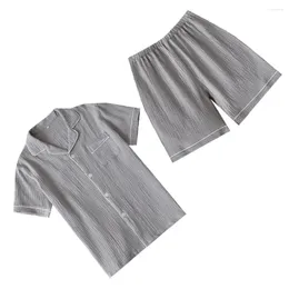 Pijama de roupas de sono feminino define camisetas masculinas de pijamas manga de loungewear