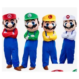 Mascot Super Costume Party Fancy Dress Brothers Suits ADT Drop Reliody Apparel Kostiumy Dh1sz