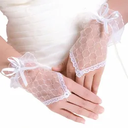 women White Black Red Lace Finger Wedding Fi Bride Wedding Dr Gloves Bridal Evening Party Accory Elegant Gloves N8Gf#